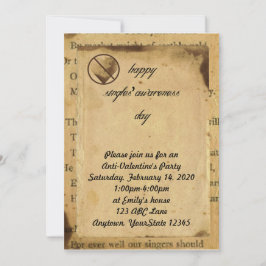 Convite de festas Solteiro de consciência anti-Nam