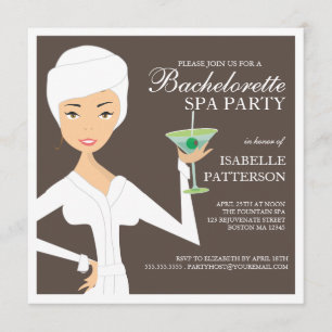 Convite de festas Spa Moderno de Noiva