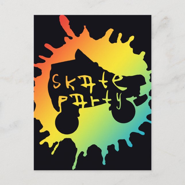 convite de festas splatz do skate (Frente)