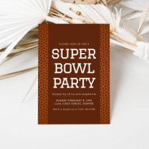 Convite de festas Super Bowl com Textura de Futebo