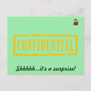 Convite de festas surpresa de aniversário confiden