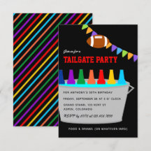 Convite de festas Tailgate de Futebol