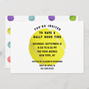 Convite de festas tênis