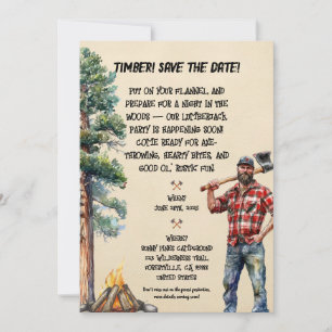 Convite de festas Themed Lumberjack