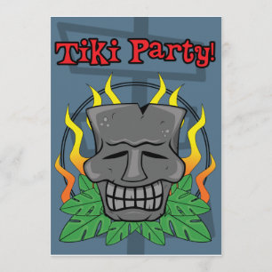 Convite de festas Tiki