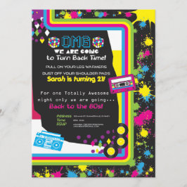 convite de festas totalmente incrível dos anos 80