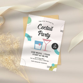 Convite de festas Trendy Cocktail