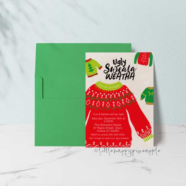 Convite de festas Ugly Sweata Weatha (Criador carregado)