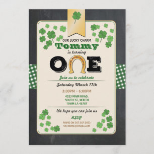 Convite de festas Um primeiro aniversario Dia de S