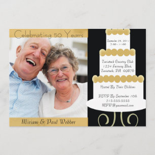 Convite de festas Único De 50 Anos Com Phot