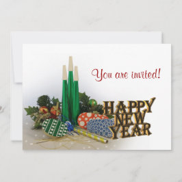 Convite de festas véspera de ano novo