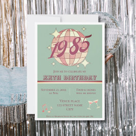 Convite de festas Vintage 1985