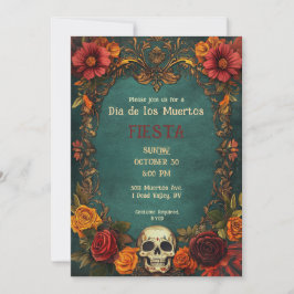 convite de festas 💀 🎉 Vintage Día de Muertos