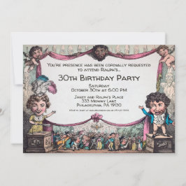 Convite de festas Vintage Personalizável