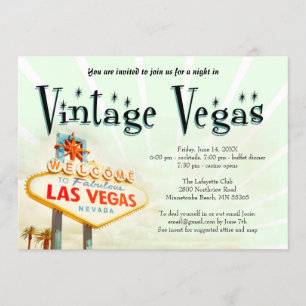 Convite de festas Vintage Vegas