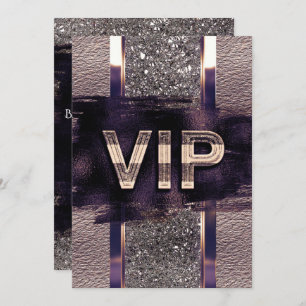 Convite de festas VIP Metálico Puro e Faux