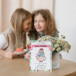 Convite de festas Whimsical Tea