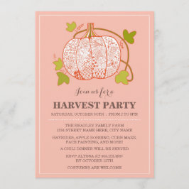 Convite de festas Whimskin Pumpkin Harvest