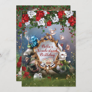 Convite de festas Wonderland