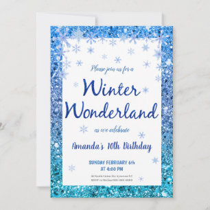 Convite de festas Wonderland de inverno