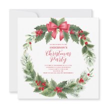 Convite de festas Wreath de Natal