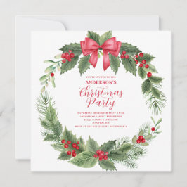 Convite de festas Wreath de Natal