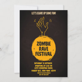 Convite de festas Zombie do Halloween