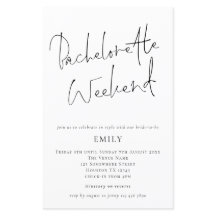 Convite de Fim de Semana de Bachelorette de Script