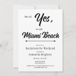 Convite de Fim de Semana de Bachelorette Minimalis