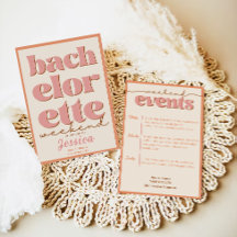 Convite de Fim de Semana de Bachelorette Mínimo