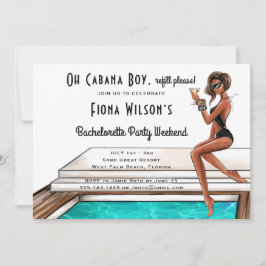 Convite de Fim de Semana de Festa de solteira Caba