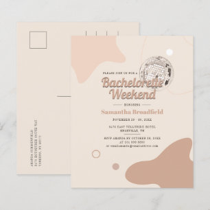 Convite de Fim de Semana do Bachelorette Retroativ