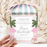 Convite de Fim de Semana do Hotel Piscina Spa Bach<br><div class="desc">Convites de festa de solteira para sua piscina de hotel/spa ou praia no fim de semana! Perfeito para a festa de solteira das noivas. Personalize para seu fim de semana de solteira com o itinerário dos eventos nas costas. Quer a sua Bachelorette Bash esteja em Miami, Palm Primaveras, Scottsdale, LA,...</div>