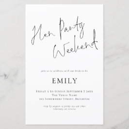 Convite de Fim de Semana Itinerário de Script de P