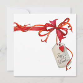 Convite de Fita Vermelha e Rosa para Ocasiões Espe