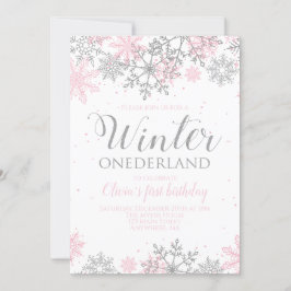 Convite de Floco de Neve do Inverno Onederland
