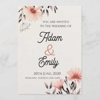 Convite de Flor de Casamento