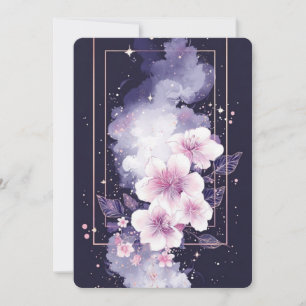 Convite de Flor de Cerejeira Rosa – Árvore Sakura