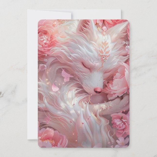 Convite de Flor de Cerejeira Rosa – Árvore Sakura (Frente)