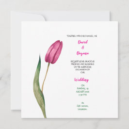 Convite de flor de tulipa simples