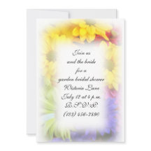 Convite de flor de verão 5x7 com envelopes