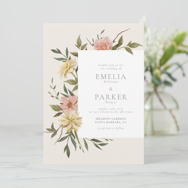 Convite de Florais Selvagens (Em pé/Frente)