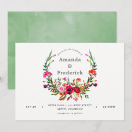 Convite de Floral de Casamento de Outono