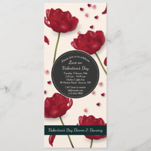 Convite de Flores de Amor Fundo Creme
