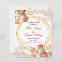 convite de flores de casamento