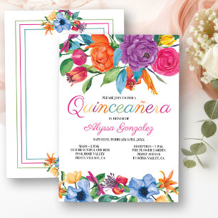 Convite de Flores de Festa Brancas Quinceanera Flo