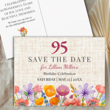 Convite de Flores para 95º Aniversário Jardim Salv