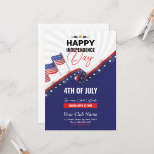 Convite de Flyer de Festa de Celebração Independen