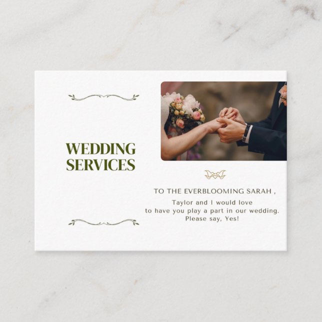 Convite de Flyer de Serviços de Casamento Elegante (Frente)