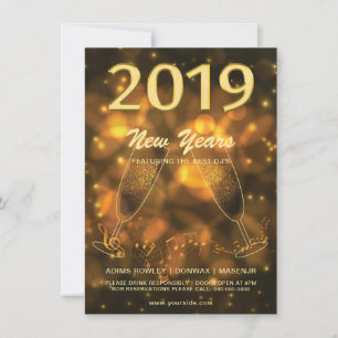 Convite de Flyer para Festa de Ano Novo